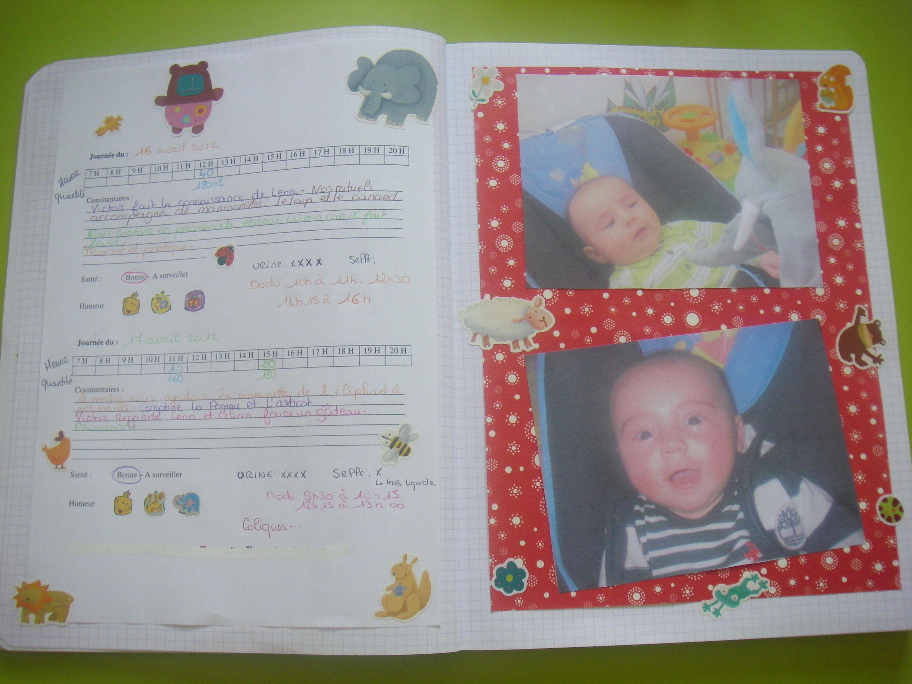 Cahier De Vie Chez Nounou : Carnet De Liaison Nounou-parents | Carnet ...